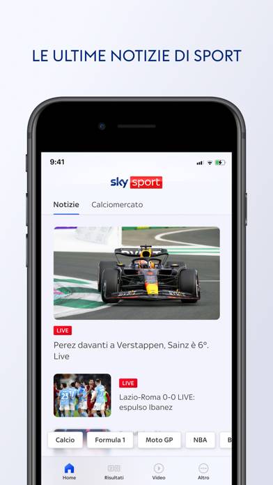 Sky Sport Schermata dell'app