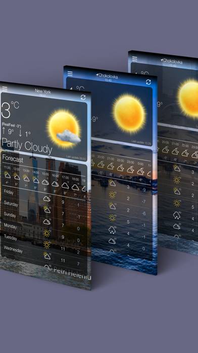 Weather plus. Schermata dell'app #1