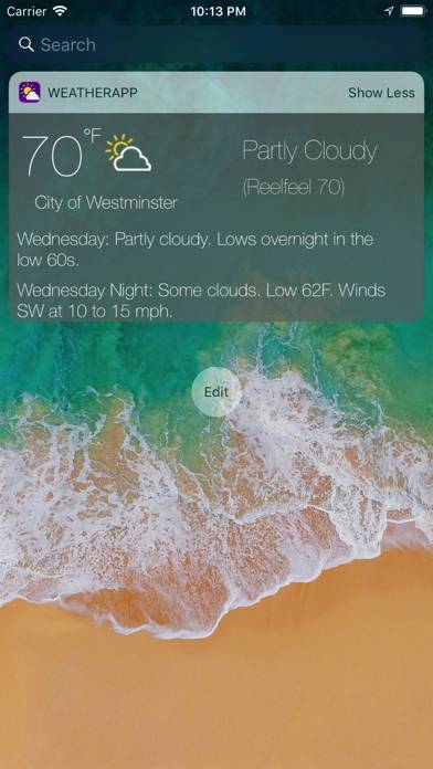 Weather plus. Captura de pantalla de la aplicación #5