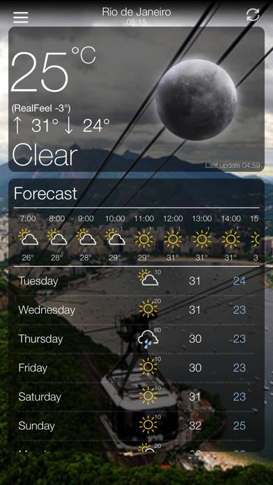 Weather plus. Schermata dell'app #6