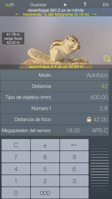 Focus / DOF hyperfocal calculator depth of field Captura de pantalla de la aplicación #2