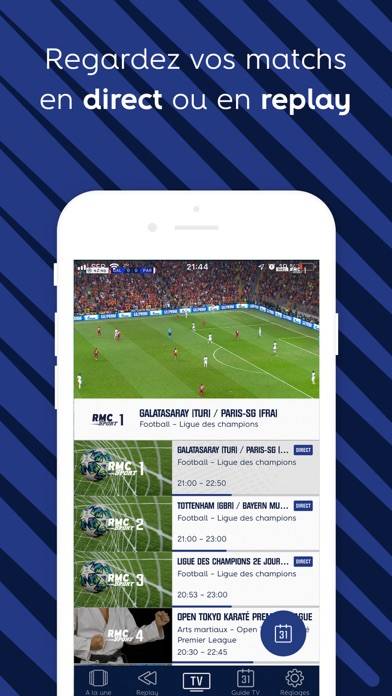 RMC Sport – Live TV, Replay Capture d'écran de l'application #3