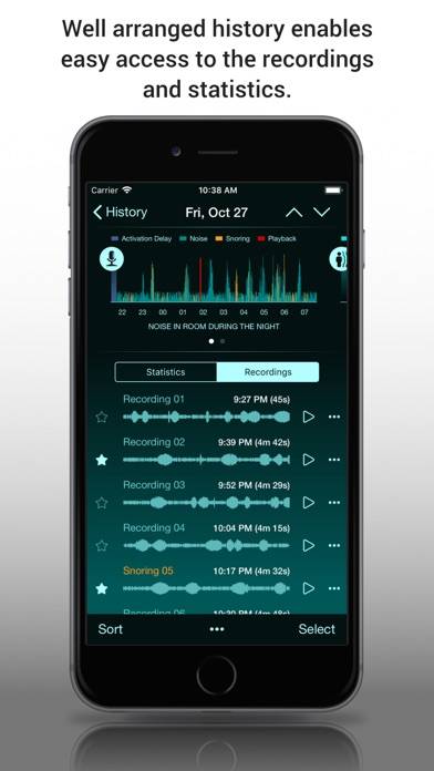 Sleep Recorder Plus App skärmdump