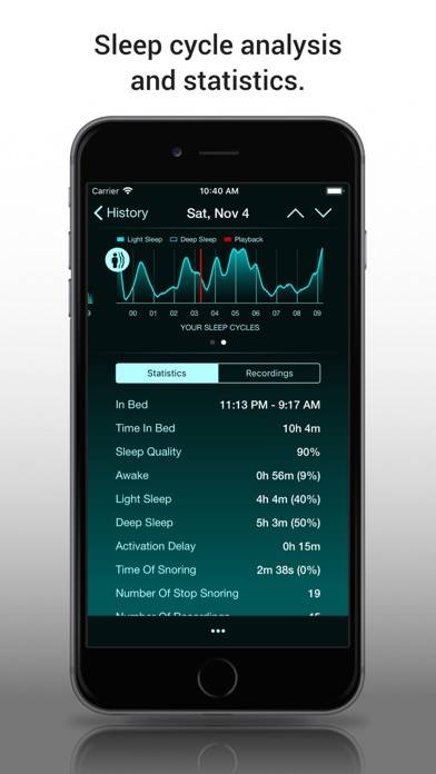 Sleep Recorder Plus App skärmdump