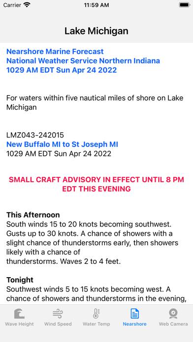 Great Lakes App screenshot