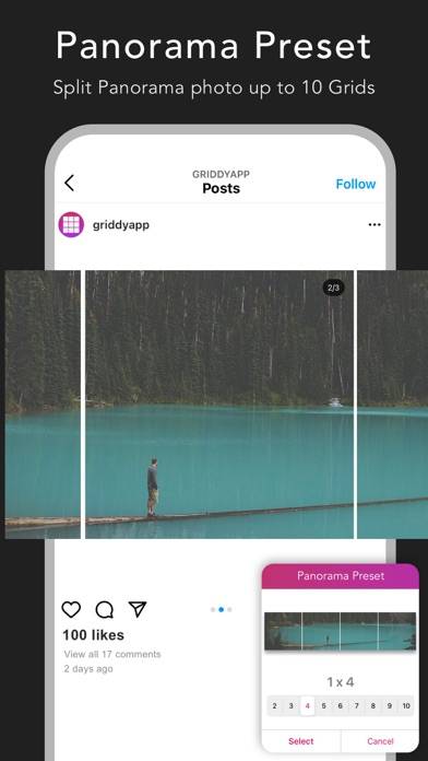 Griddy: Split Photo Grids Post Captura de pantalla de la aplicación #4
