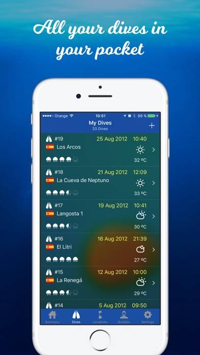 Dive Diary App screenshot #1