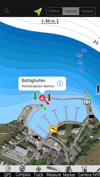 Bodensee GPS Seekarte Bildschirmfoto