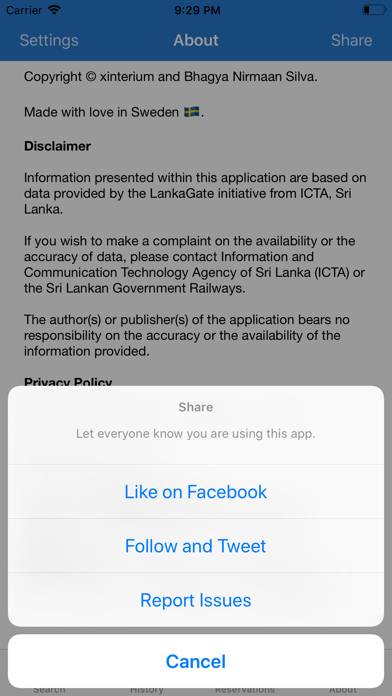 Sri Lanka Trains App skärmdump