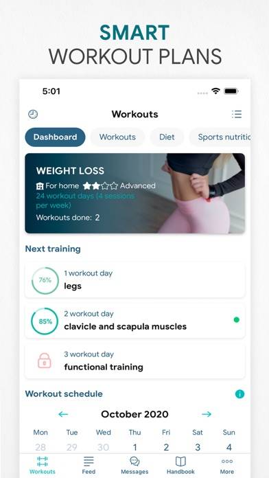 Workout app Fitness Online immagine dello schermo