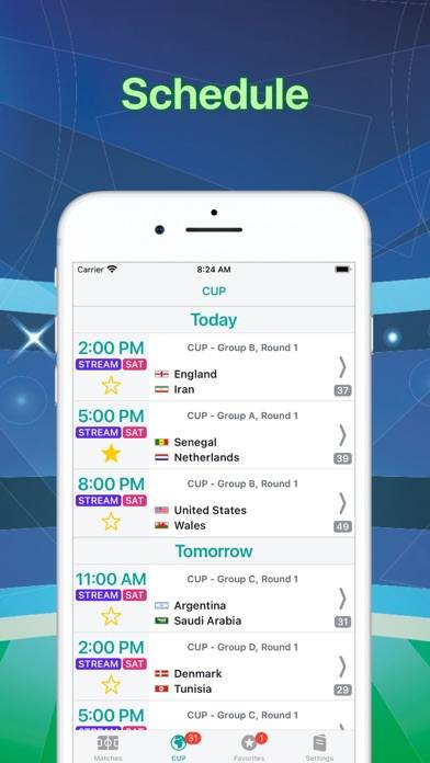 Soccer stream & TV schedule Schermata dell'app #1