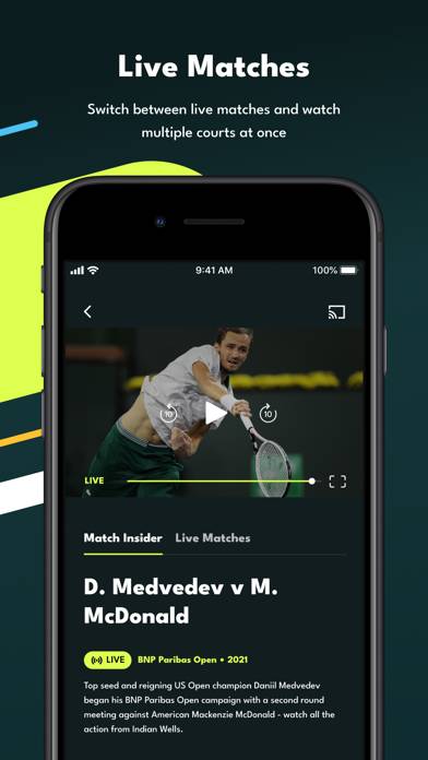 Tennis TV Schermata dell'app #3