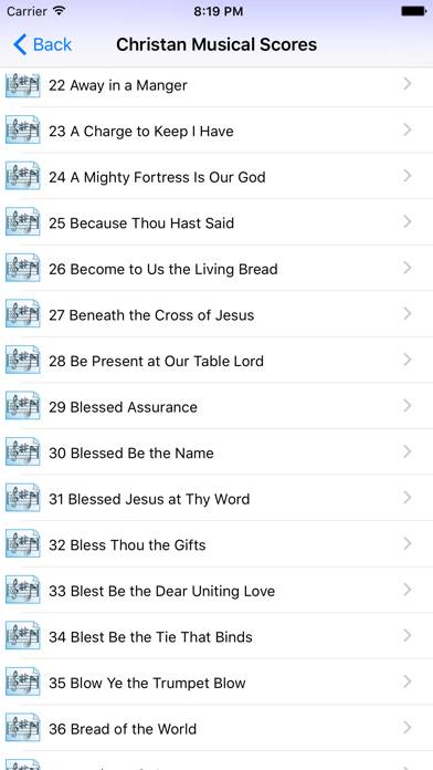 Christian music Score Premium Capture d'écran de l'application
