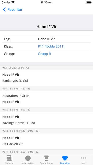 Habocupen App skärmdump