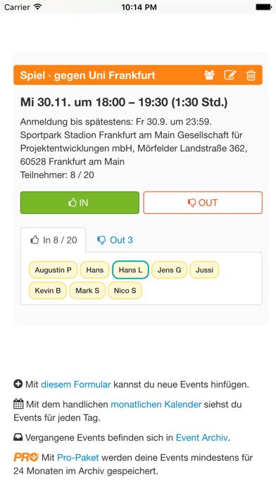 Kadermanager.de App-Screenshot #3