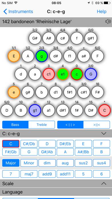 BandoChords Schermata dell'app
