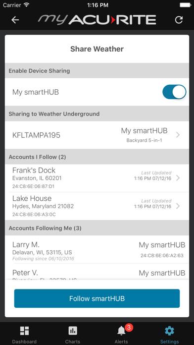 My AcuRite App screenshot
