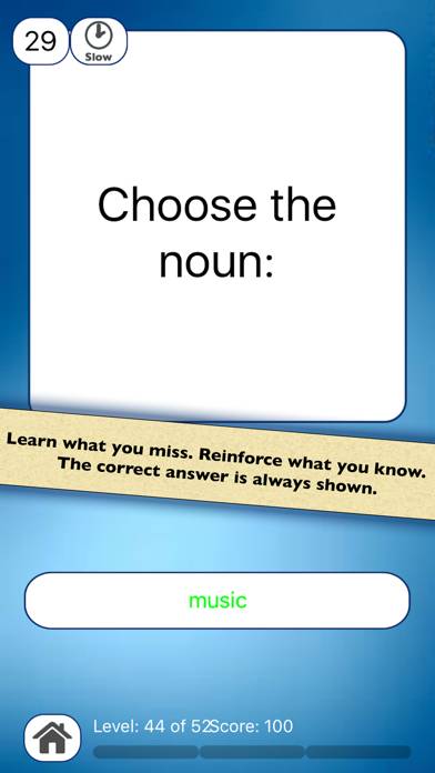 Nouns & Verbs Teaching Quiz App screenshot #3