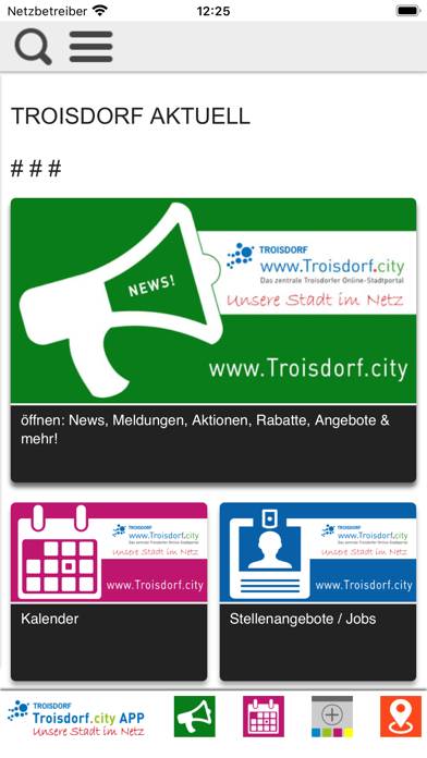 Troisdorf App Bildschirmfoto