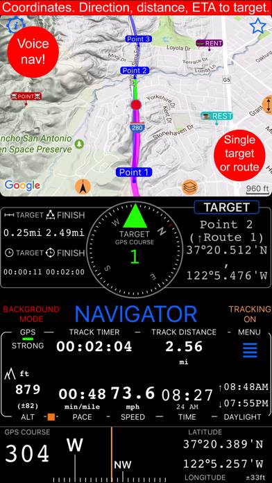 Compass 55. Map & GPS kit. Скриншот приложения #4