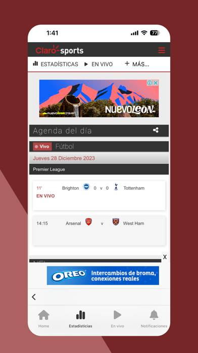 Claro Sports App screenshot