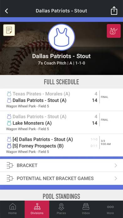 SportsEngine Tourney App screenshot