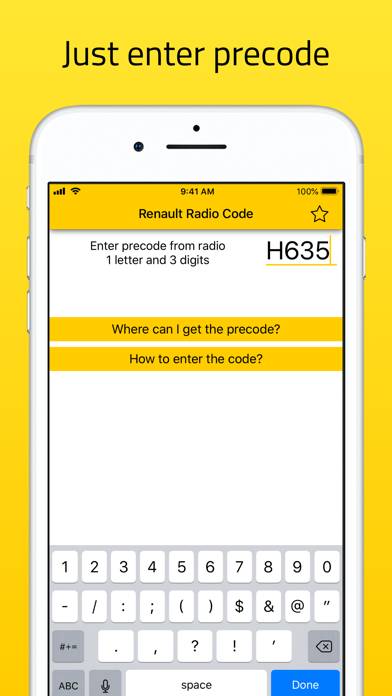 Radio Code for Renault Stereo App screenshot #1