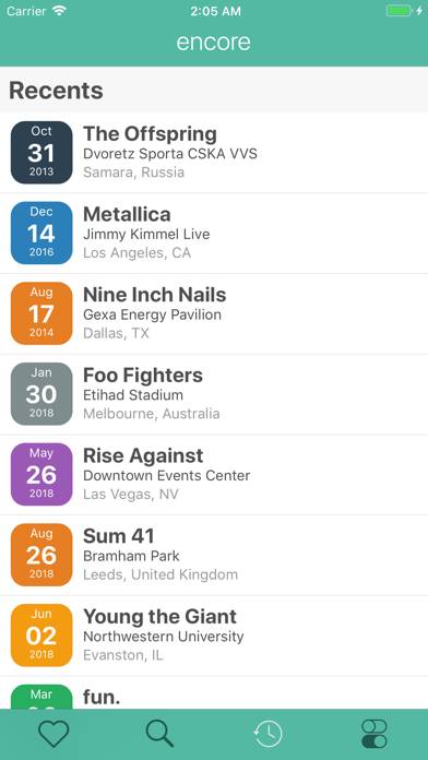 Encore for Setlist.fm App screenshot #3