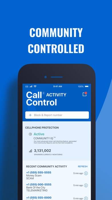 Call Control: #1 Call Blocker Capture d'écran de l'application