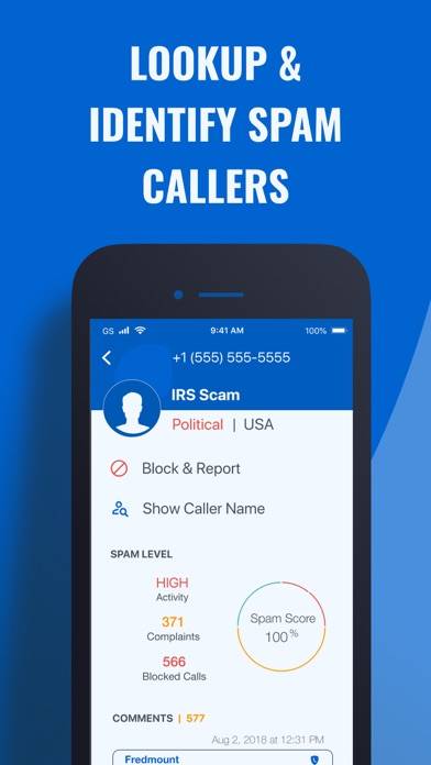 Call Control: #1 Call Blocker Capture d'écran de l'application