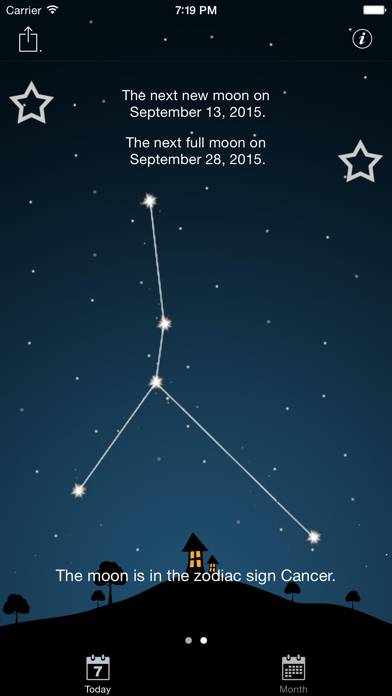 Sky and Moon phases calendar Captura de pantalla de la aplicación #3