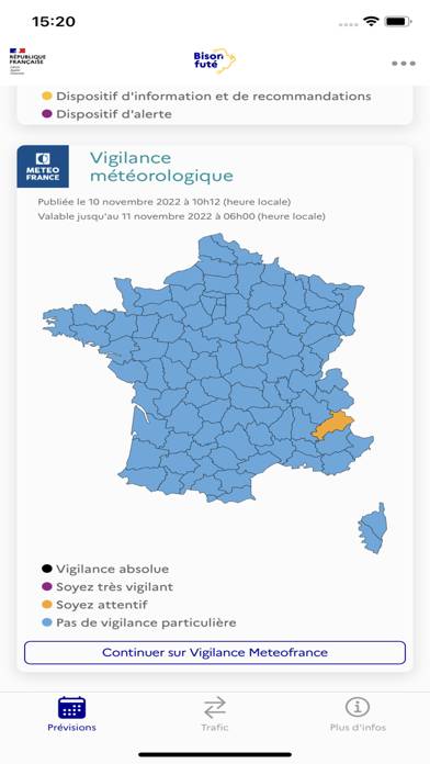 Bison Futé Capture d'écran de l'application