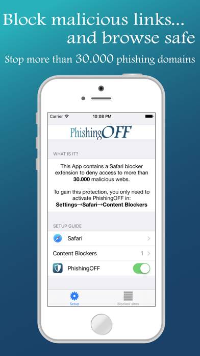 PhishingOFF for Safari Captura de pantalla de la aplicación #1