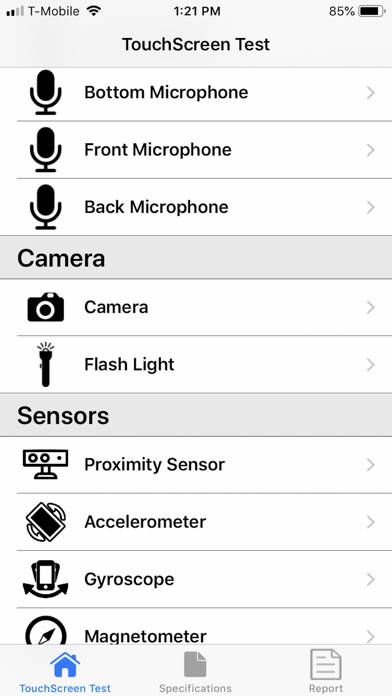 Touchscreen Test Schermata dell'app #2