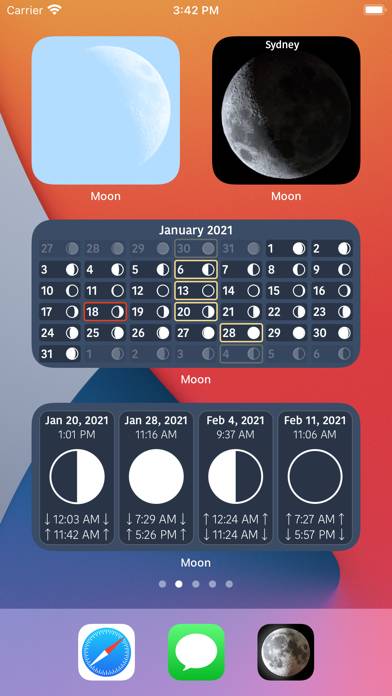 Moon Phases and Lunar Calendar Captura de pantalla de la aplicación #4