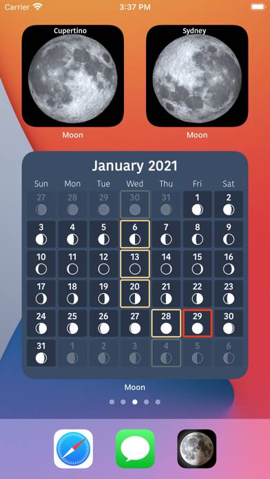 Moon Phases and Lunar Calendar Captura de pantalla de la aplicación #5