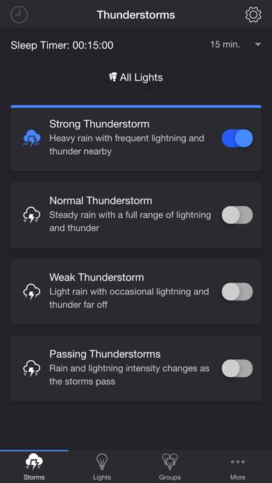 Thunderstorm for Hue Captura de pantalla de la aplicación #1