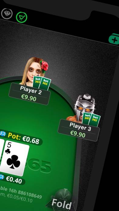 Bet365 Poker Texas Hold'em captura de pantalla del juego