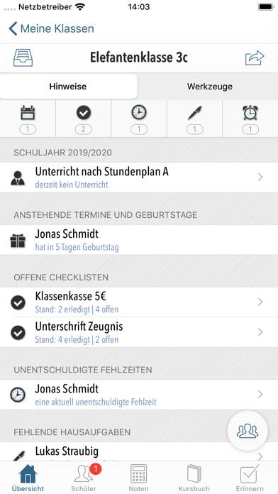 Meine Klassenmappe v5 Bildschirmfoto