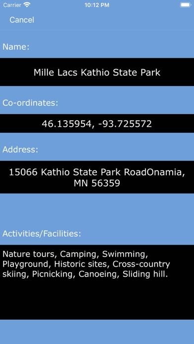 Minnesota State Parks & Areas App screenshot #2