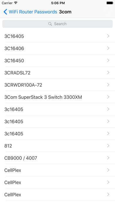 Offline Wi-Fi Router Passwords Schermata dell'app