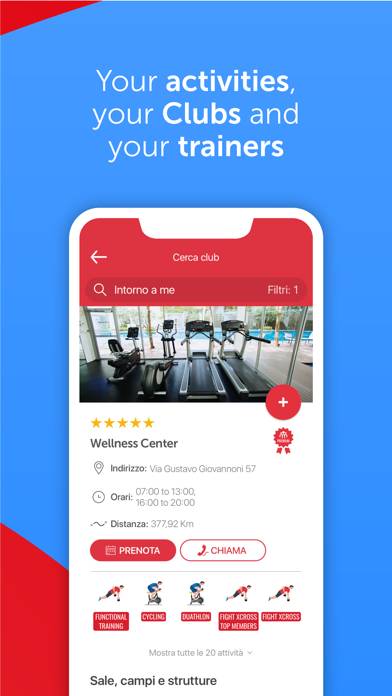 Sportclubby Schermata dell'app