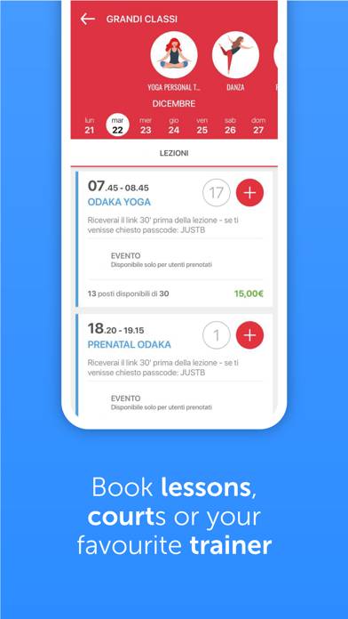 Sportclubby Schermata dell'app