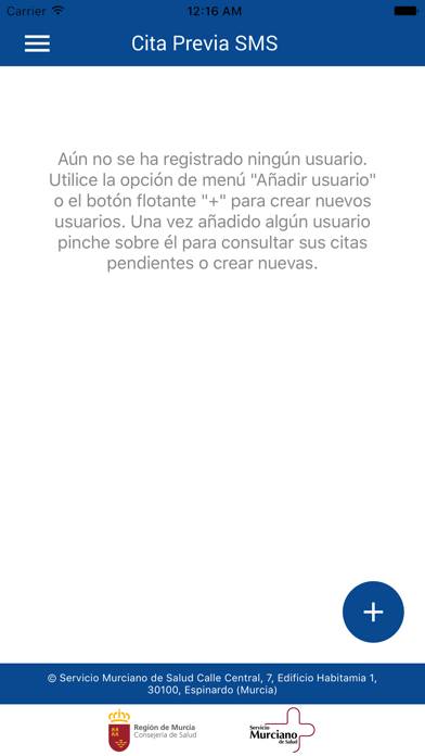 Cita Previa SMS Captura de pantalla de la aplicación #1