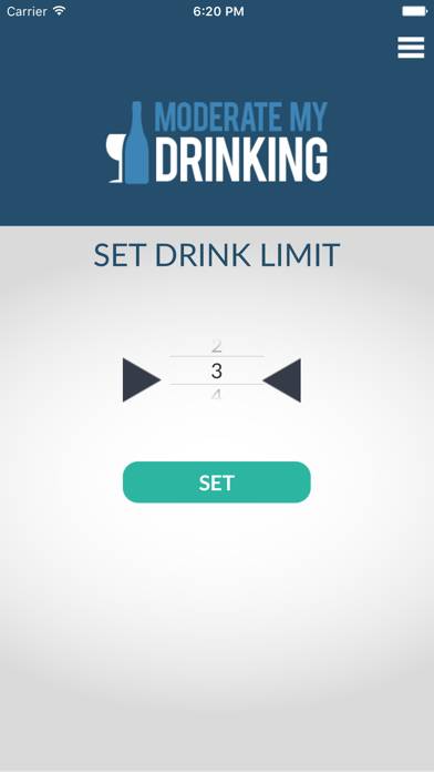 Moderate, Control My Drinking Captura de pantalla de la aplicación #2