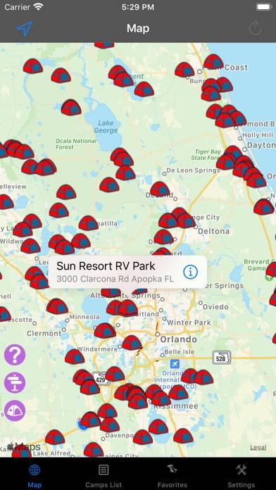 Florida – Camping & RV spots App screenshot #1