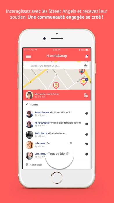 Hands Away Capture d'écran de l'application
