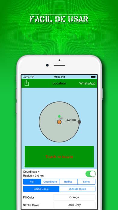 Mobile Locator for WhatsApp, coordinates of the location to send to your contacts FREE Descargar