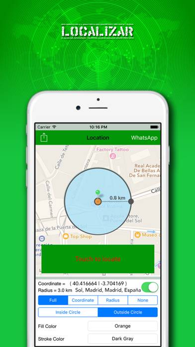 Mobile Locator for WhatsApp, coordinates of the location to send to your contacts FREE Captura de pantalla de la aplicación