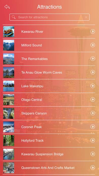 Queenstown Tourist Guide App screenshot